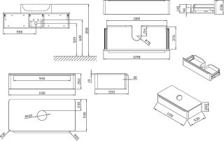 Ravak Тумба под умывальник SUD 260.01 1100 орех