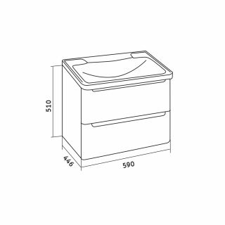 Напольная тумба под раковину Onika Селигер 106006 60см белый