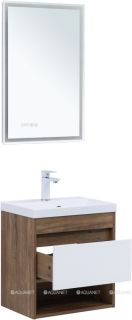 Тумба под раковину Aquanet Тренд 345116 50 см дуб рустикальный/белый сатин