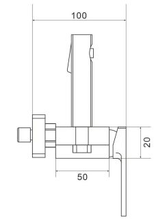 Гигиенический душ со смесителем Rose R1805-1 хром