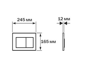 Клавиша смыва Aquatek KDI-0000033 оружейная сталь матовая