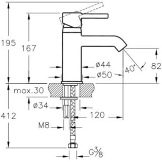 Смеситель для раковины VitrA  Minimax S A41984EXP
