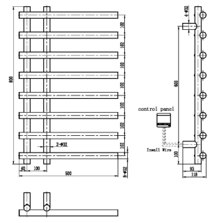 Электрический полотенцесушитель Boheme Uno 722-SGM антрацит глянец