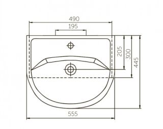 Мебельная раковина Rosa Уют 4620008192765 55см белый