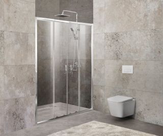 Душевая дверь, хром BelBagno UNIQUE-BF-2-150/180-C-Cr