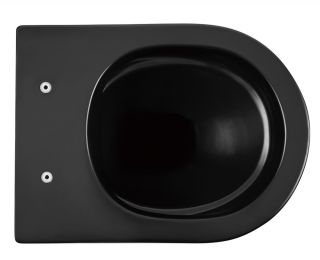 Подвесной унитаз ABBER Bequem AC1103MB безободковый чёрный матовый