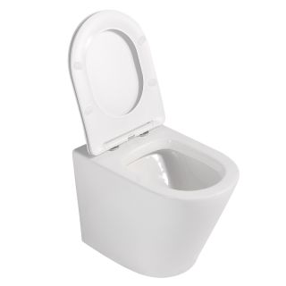 Приставной унитаз ABBER Bequem AC1113 безободковый белый