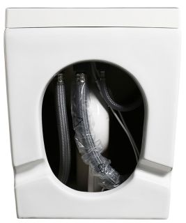 Приставной унитаз ABBER Rechteck AC1213P с импульсным смывом белый горизонтальный выпуск