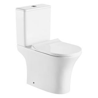 Напольный унитаз Azario FRETTA ROUND N AZ-1038A безободковый c быстросъемным сиденьем микролифт