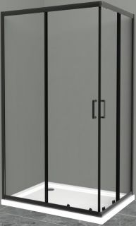 Душевой уголок BelBagno Uno 120x100см чёрный UNO-195-AH-2-120/100-C-NERO