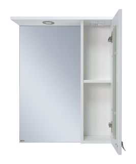 Зеркальный шкаф с подсветкой Misty Урал 50см правый белый