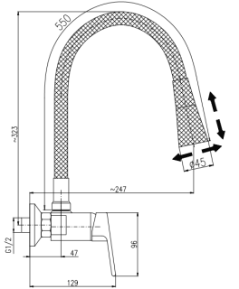 Смеситель для кухни Rav Slezak Colorado CO102.5/13S хром серый