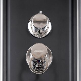 Душевая кабина Deto BМ4590 с электрикой BLACK 90х90х220 см