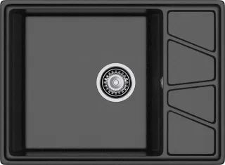 Мойка кухонная GranFest Чёрная Vertex V-680 L чер