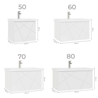 Тумба под раковину подвесная Vigo Geometry 033 60 см белый