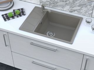 Мойка кухонная GranFest Песок Vertex V-680 L пес