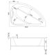 Ванна акриловая Bas Милан 170x110 правая