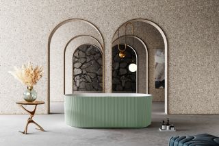 Ванна из искусственного камня ABBER Stein AS9601MCG 170x75см зелёный матовый