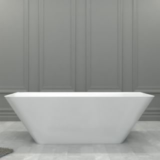 Ванна из искусственного камня ABBER Stein AS9619 180x85см белый матовый