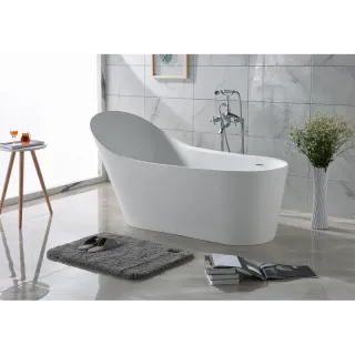 Ванна из искусственного камня Timo Kirsti KIRSTI1785L левая 180x75 см белый