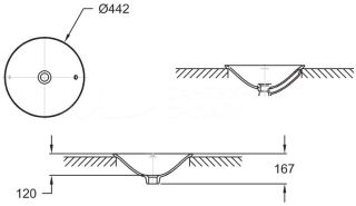 Раковина Jacob Delafon Carillon 45см белый E96118-0