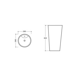 Раковина керамическая Vincea VBS-2P201, напольная, цвет белый