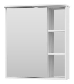 Зеркальный шкаф с подсветкой Misty Венера левый 70см белый