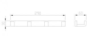 Вешалка на четыре крючка ABBER Westen AA1751B чёрный матовый
