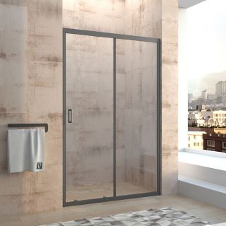 Душевая дверь Veconi Vianno VN-40B, 1500x1850, Черный, стекло прозрачное