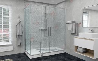 Душевой уголок AvaCan FC2 170-190 + SC90 хром