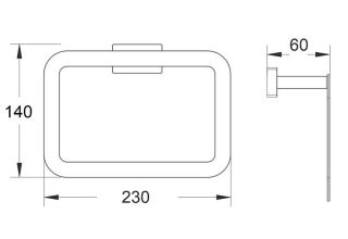 Полотенцедержатель Shevanik SG5606H чёрный