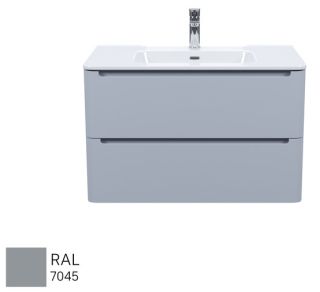 Подвесная тумба с раковиной IDDIS Edifice EDI80L0i95K 80см светло-серый