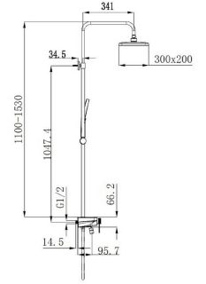 Душевая стойка Raglo R60.24 хром