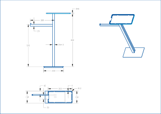 Стойка напольная с полкой и полотенцедержателем Boheme 10952-B чёрный
