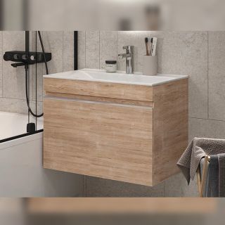 Тумба под раковину подвесная Velvex Pulsus tp.PUL.PUL.70.1Y дуб сонома, 70 см