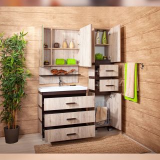 Тумба под раковину Бриклаер Техас 4627125412905 70 см кантри/венге