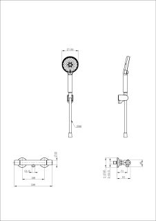 Смеситель для душа Wonzon & Woghand INN 5 WW-B2005-A-MW с термостатом белый матовый