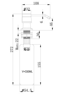 Встраиваемый дозатор Swedbe Selene 0101 хром