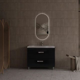 Тумба под раковину напольная Velvex Orlando tn.ORL.CLA.100.2Y графит, 100 см