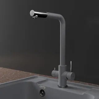 Смеситель для кухни GranFest URBAN Z-5421 темно-серый