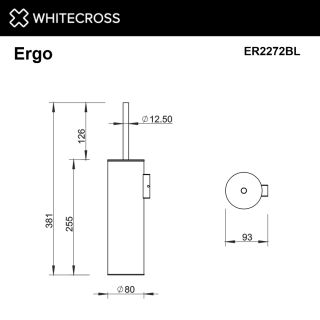 Ёршик подвесной WHITECROSS Ergo ER2272NIB брашированный никель
