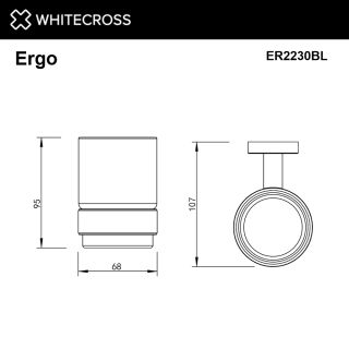 Стакан подвесной WHITECROSS Ergo ER2230GM оружейная сталь
