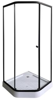 Душевой уголок Parly с поддоном 90x90см чёрный ZEP91B
