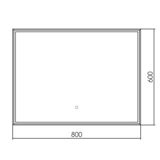 Зеркало с подсветкой ABBER See AG6108SL-0.8 80см