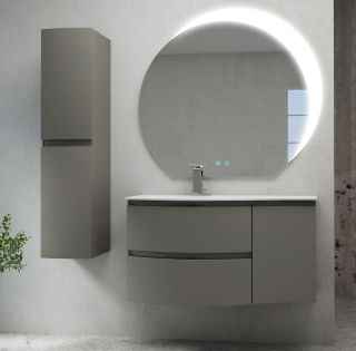 Шкафчик под раковину, левосторонний Cezares 34x55 Antacite Vague 44229