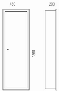 Зеркало-пенал с подсветкой Corozo Делавэр 45см белый SD-00001321